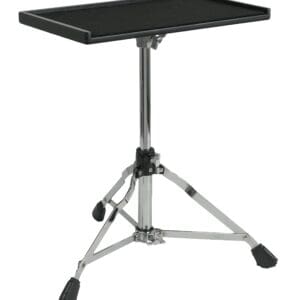 A black drum stand on a white background.