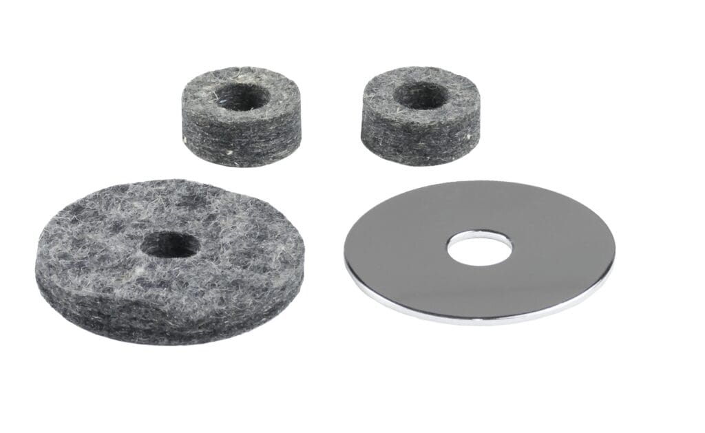 A set of felt washers and a felt disc.