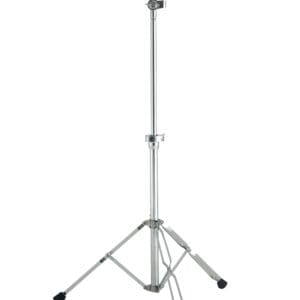 A metal drum stand on a white background.