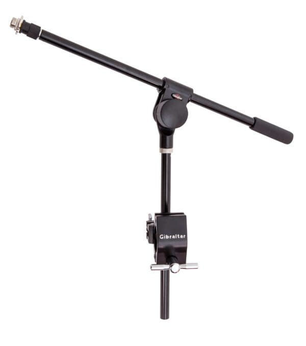 A microphone stand with a microphone attached to it.