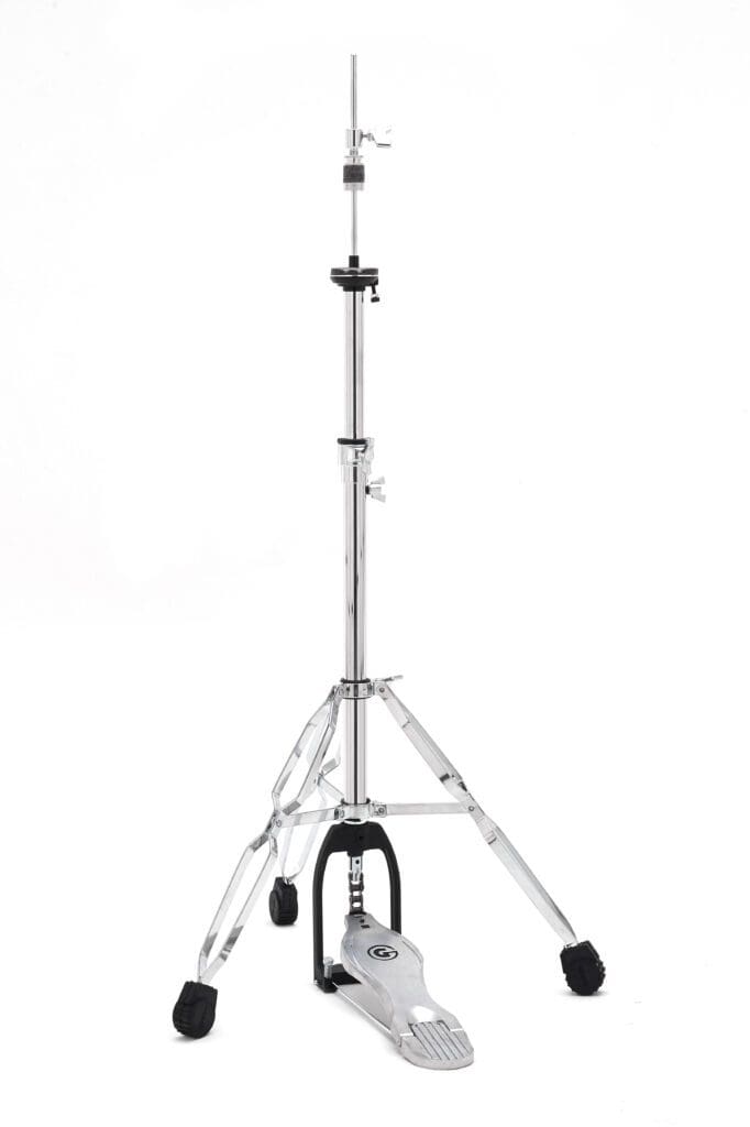 A drum stand on a white background.