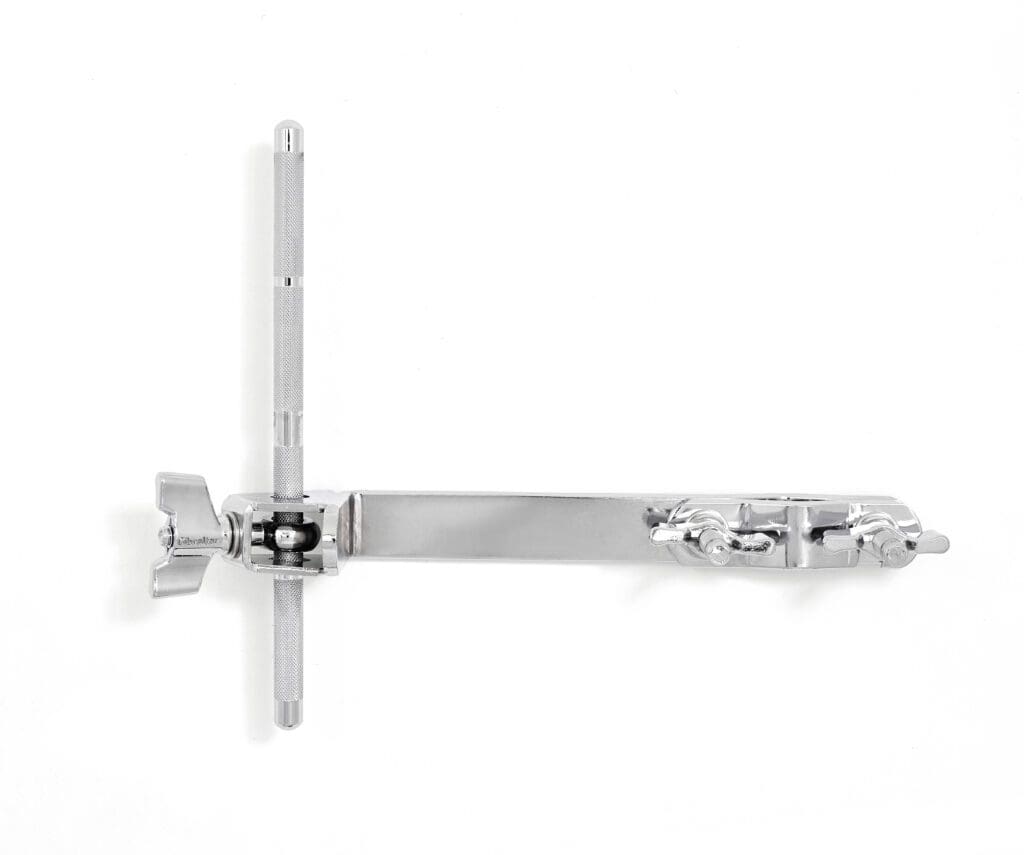 An image of a metal clamp on a white background.