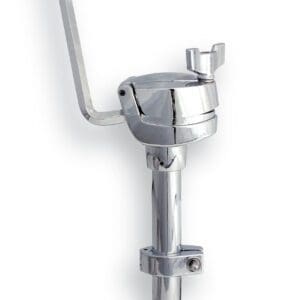 An image of a chrome water pump on a white background.