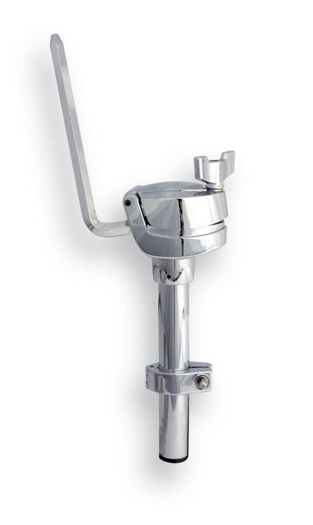 An image of a chrome water pump on a white background.