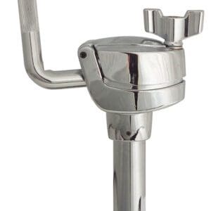 An image of a chrome holder with a handle on it.