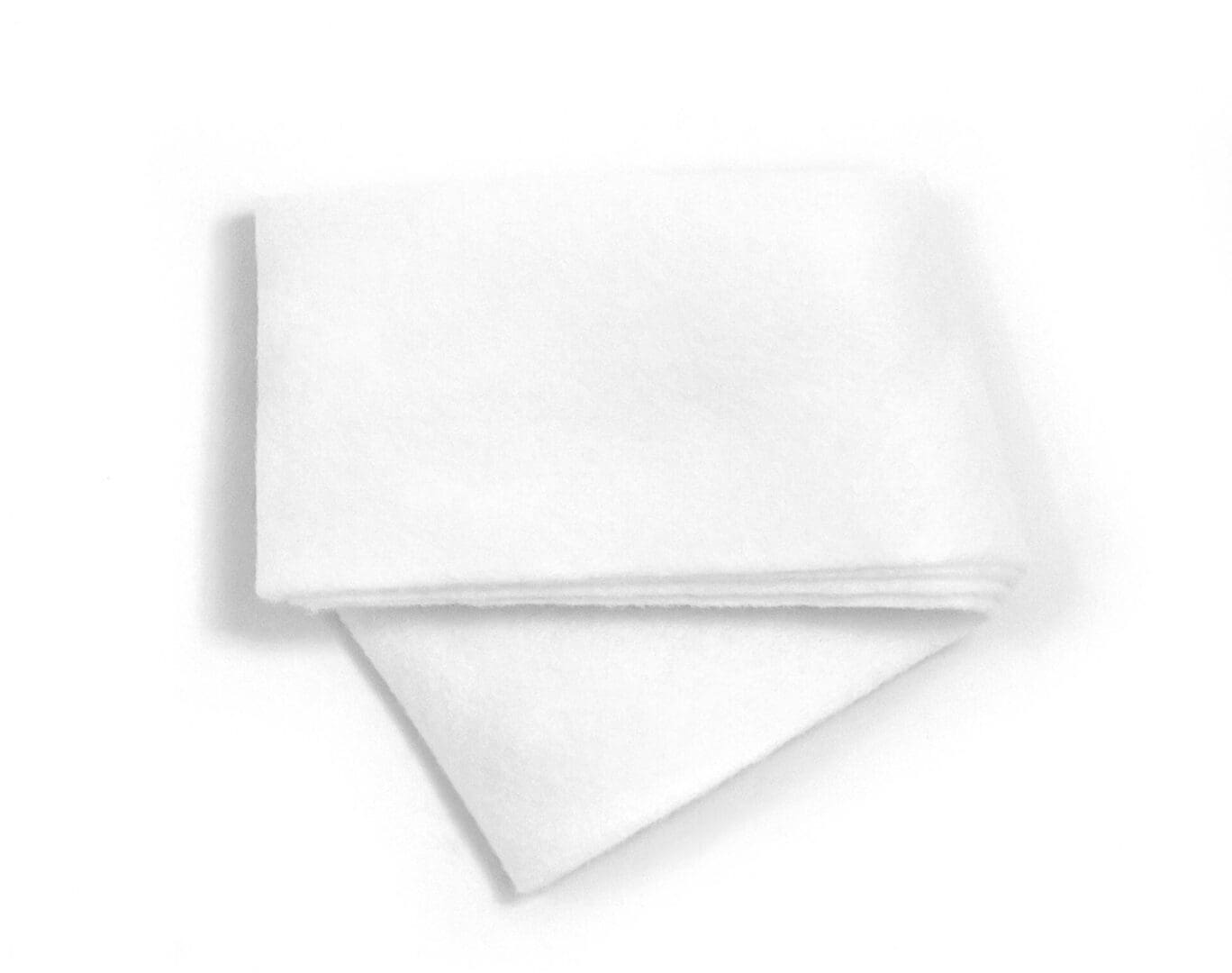 A white towel on a white background.