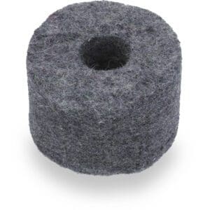 A grey felt ring on a white background.