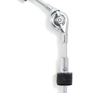 A chrome arm support with a black handle