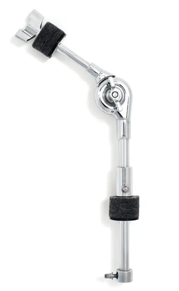 A chrome arm support with a black handle