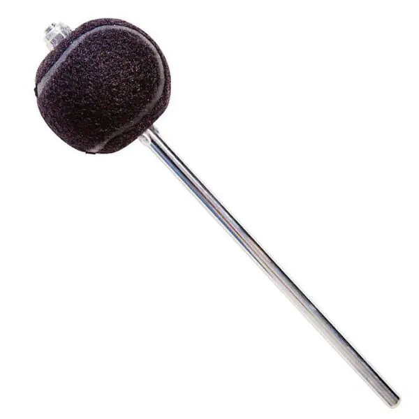 A tennis ball on a metal stick.