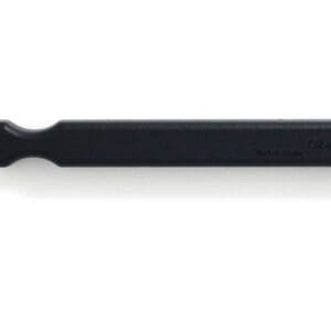 A black plastic tool on a white surface.