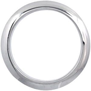 A white plastic ring on a white background.