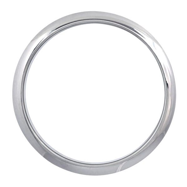 A white plastic ring on a white background.