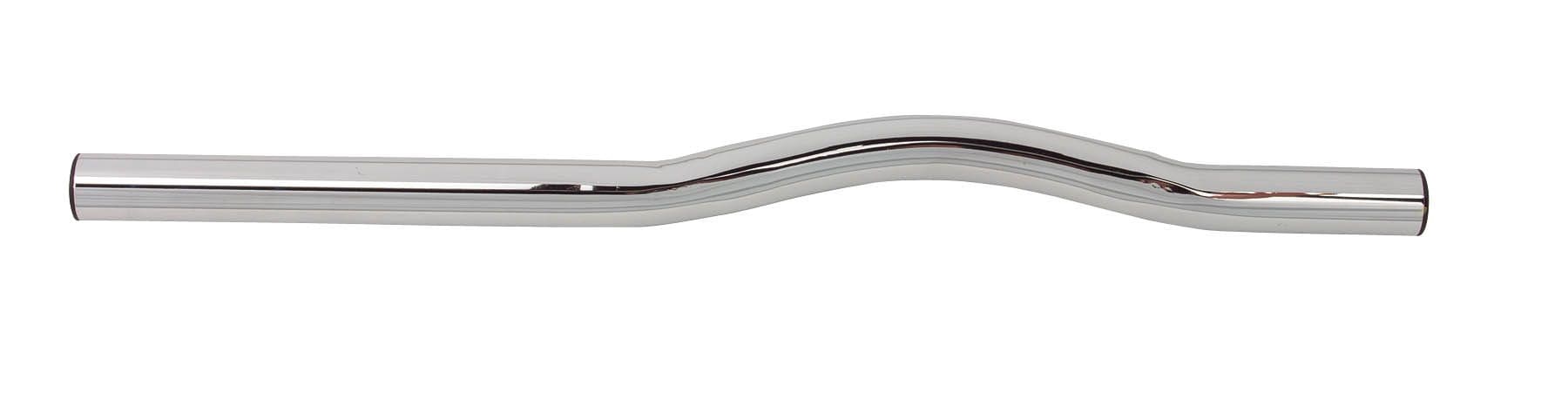 A chrome metal tube with white background