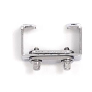 metal brackets on a white background