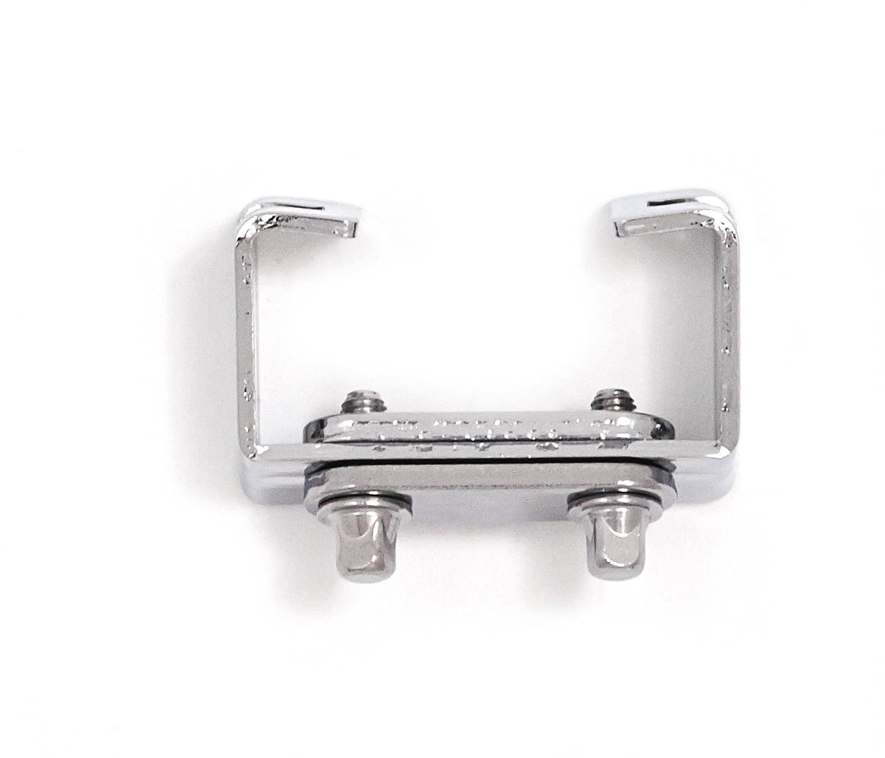 metal brackets on a white background