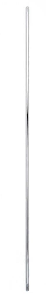 A chrome metal rod with white background