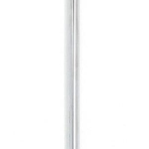 A chrome metal rod with white background