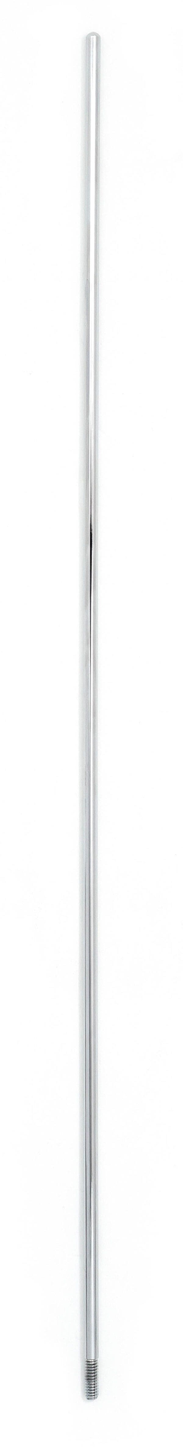 A chrome metal rod with white background