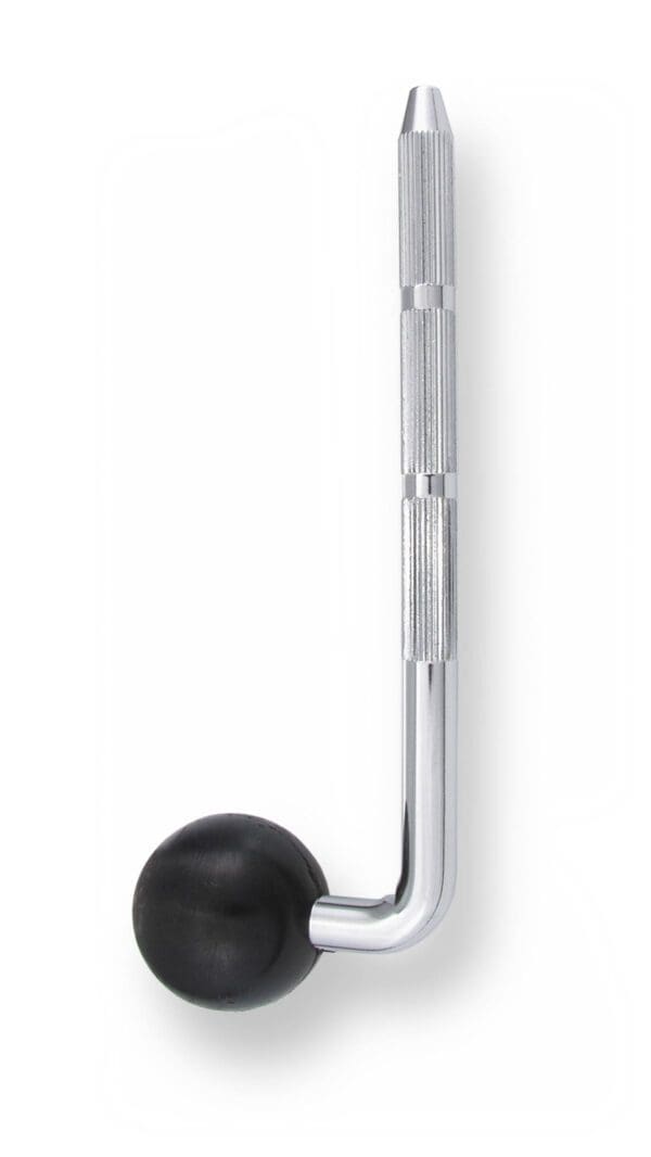 A black ball on a crome handle