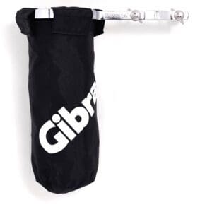 A black bag with the word gibra on it.