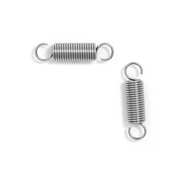 Two springs on a white background.