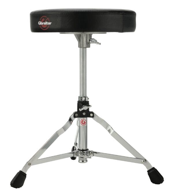 A black drum stool on a white background