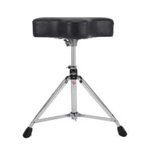 A black drum stool on a white background