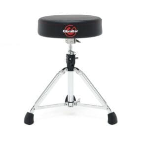 A black drum stool on a white background