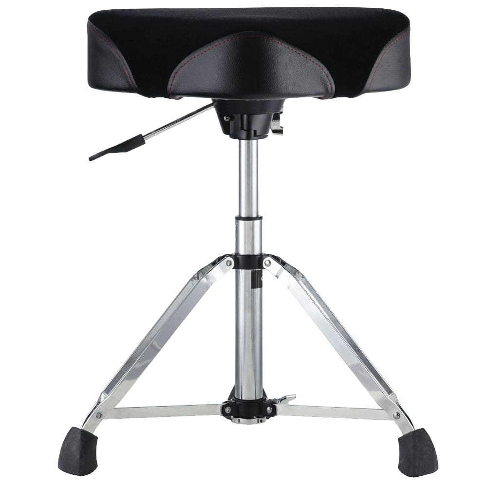 A black drum stool on a white background