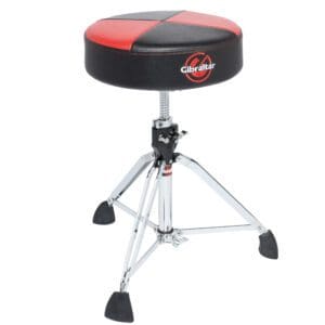 A black drum stool on a white background