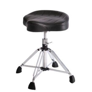 A black drum stool on a white background