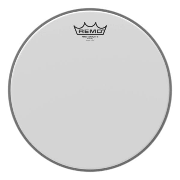 A white drum head with a crown logo.