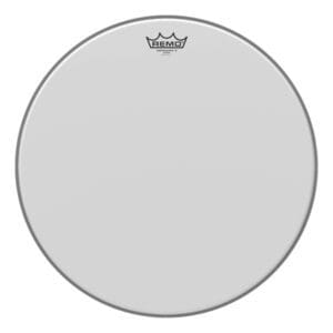 A white drum head on a white background.