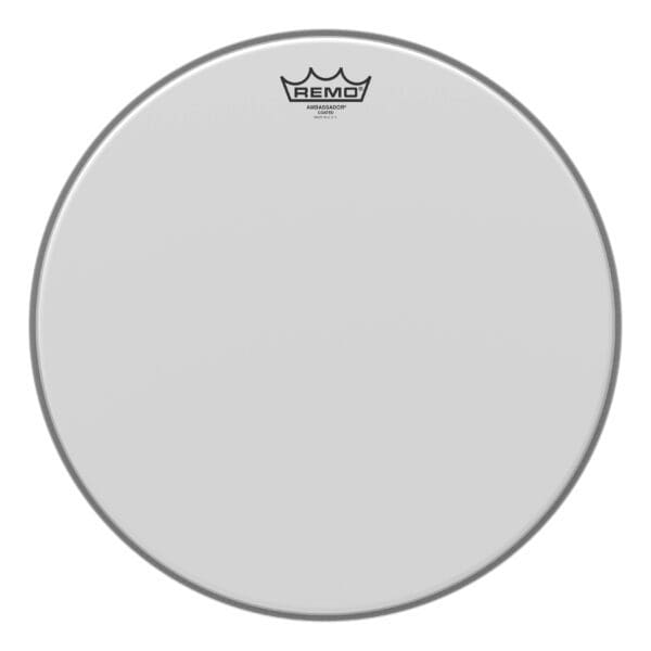 Remo drum head in white on a white background.