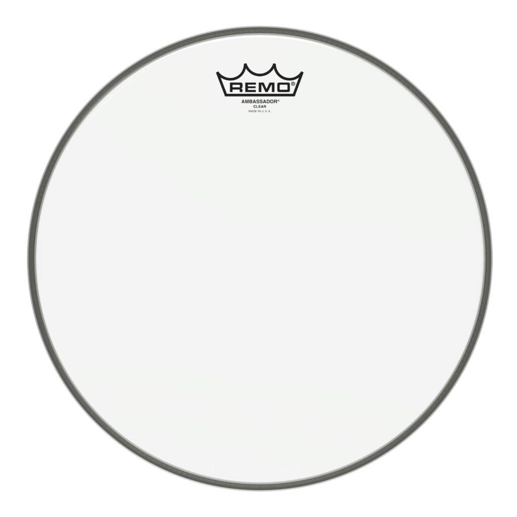 The remo drum head on a white background.