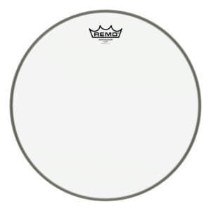 Remo clear drum head.