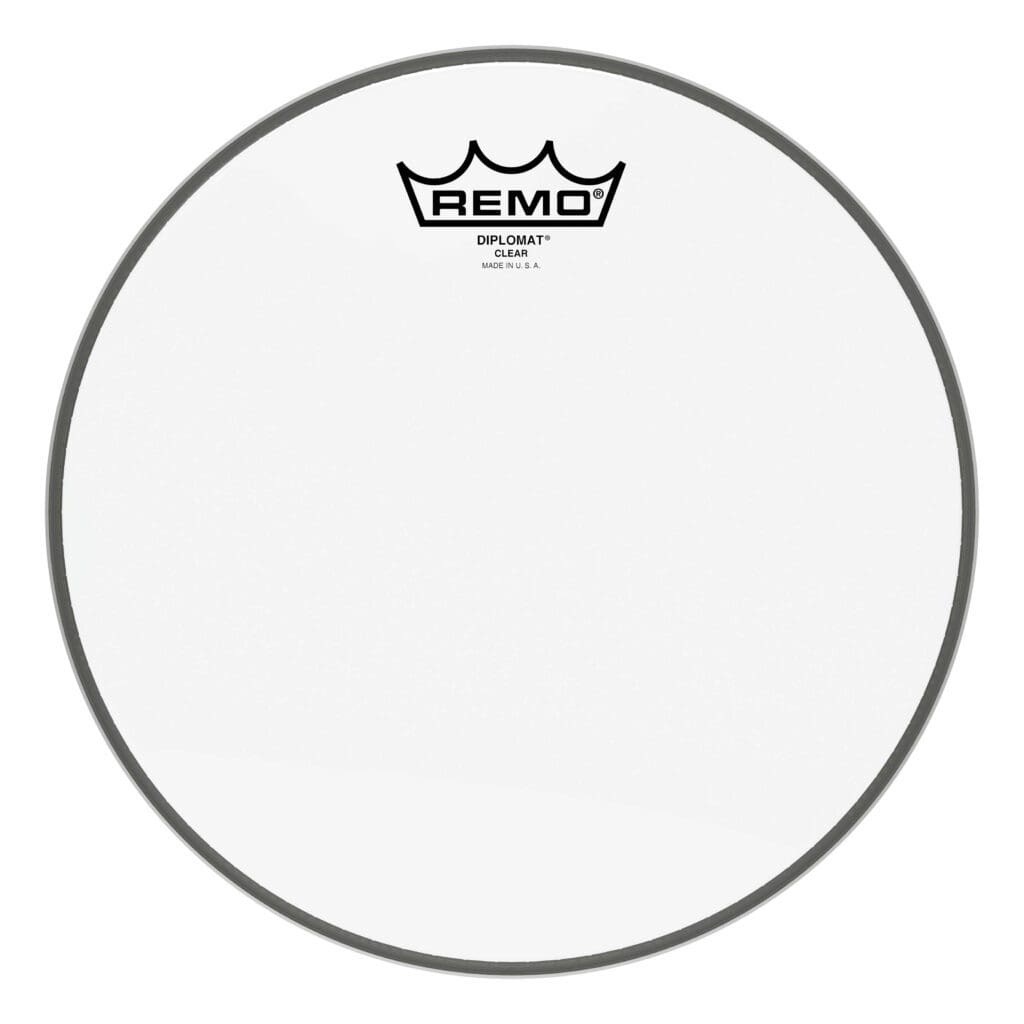 Remo drum head with a clear top.