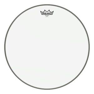 Remo clear drum head.