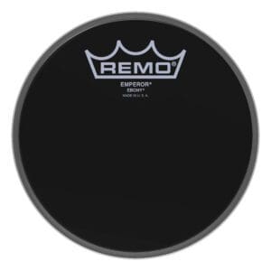 A black remo drum head on a white background.