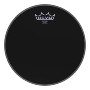 Remo black drum head.