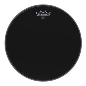 Remo black drumhead on a white background.