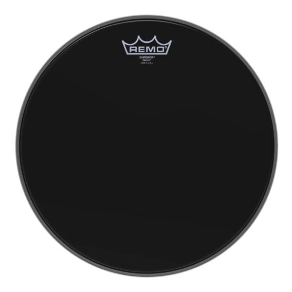 Remo black drumhead on a white background.