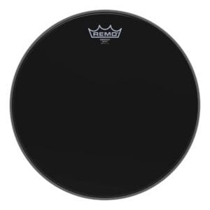 Remo black drumhead on a white background.