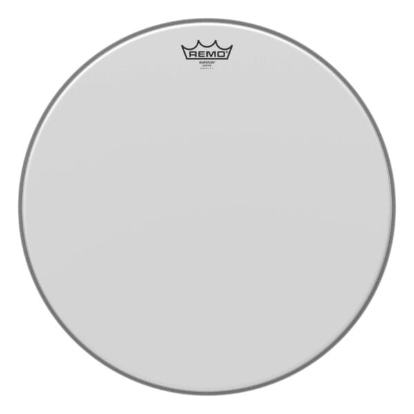 A white drum head on a white background.