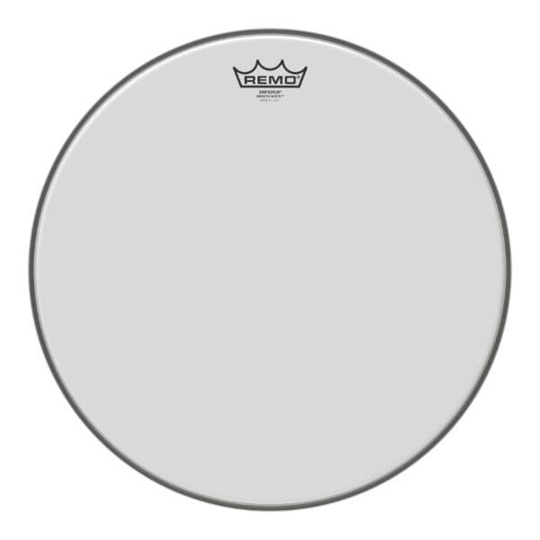 A white drum head on a white background.