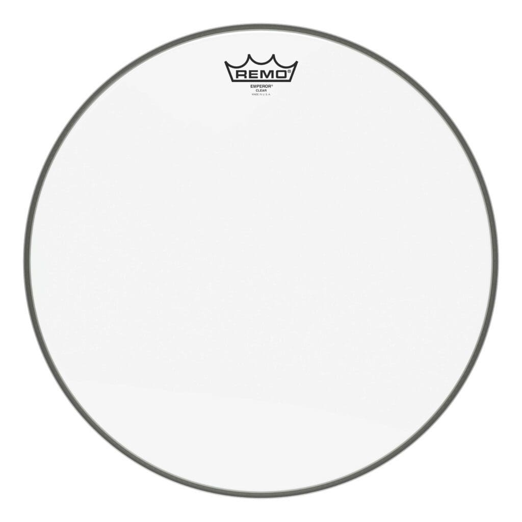 Remo clear drum head.