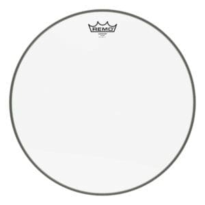 Remo clear drum head.