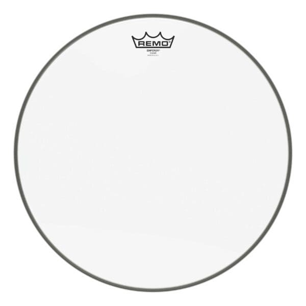 Remo clear drum head.