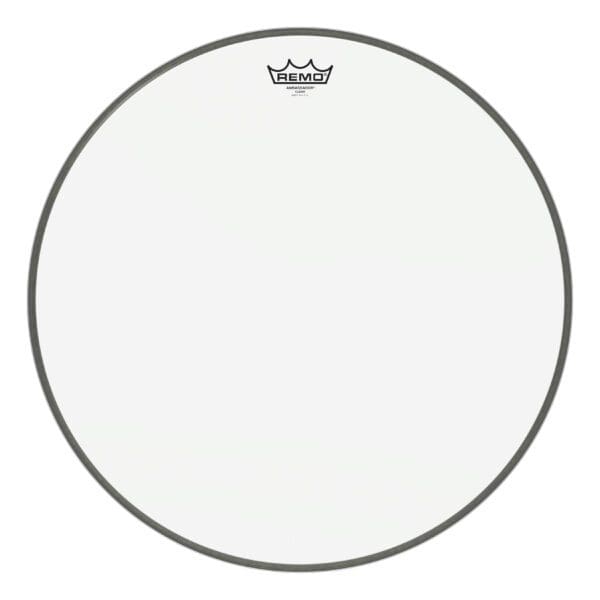 A white drum head on a white background.